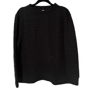 Lole Quilted Zig Zag Crew Neck Sweater